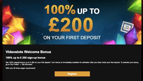 videoslots casino welcome bonus